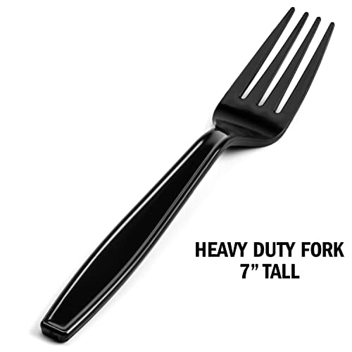600 ct Pre Rolled Napkin with Plastic Silverware Sets - Extra Heavy Duty Knife Fork Spoon Napkin Sets - Individually Wrapped Packets